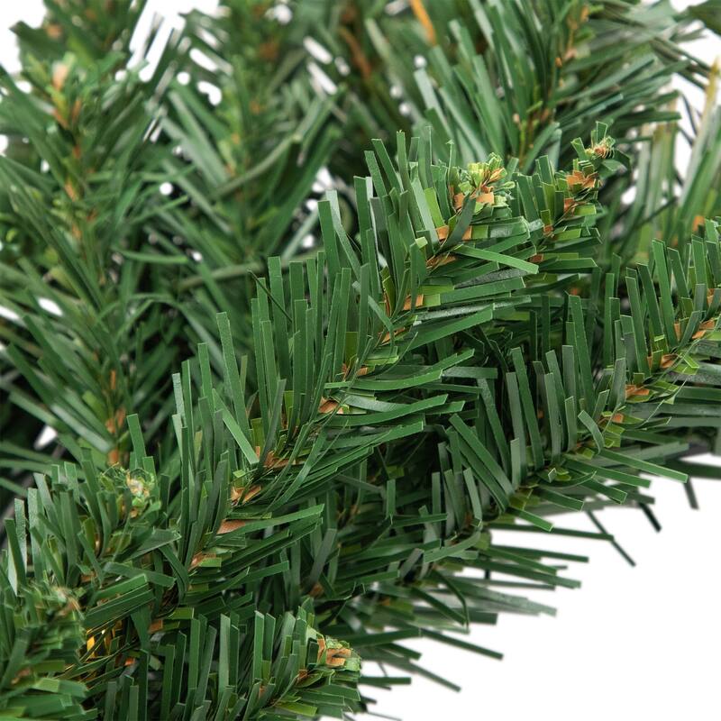 50'x8" Buffalo Fir Christmas Commercial Garl& - Warm White LED Lights