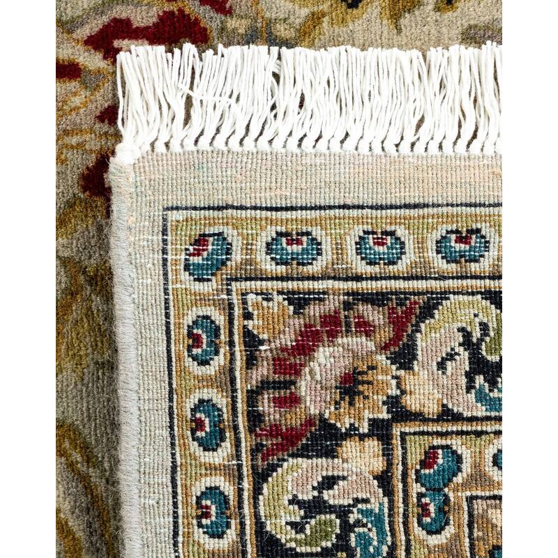 Overton Hand Knotted Wool Vintage Inspired Modern Contemporary Overdyed Ivory Runner Rug - 2' 6" x 8' 2"