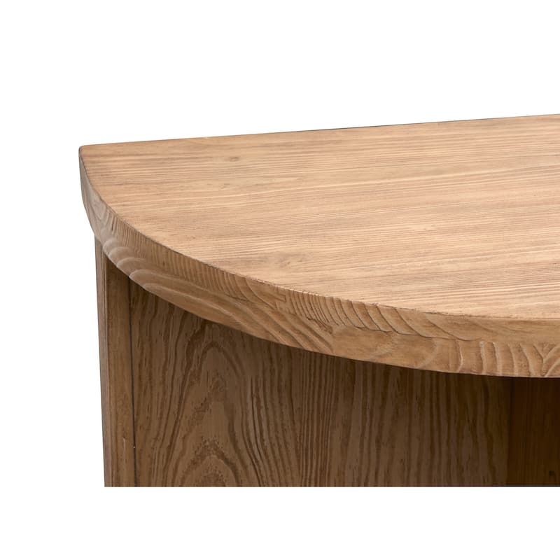 Magnussen Home Hayden Golden Oat Round End Table - 22''W x 22''D x 23''H