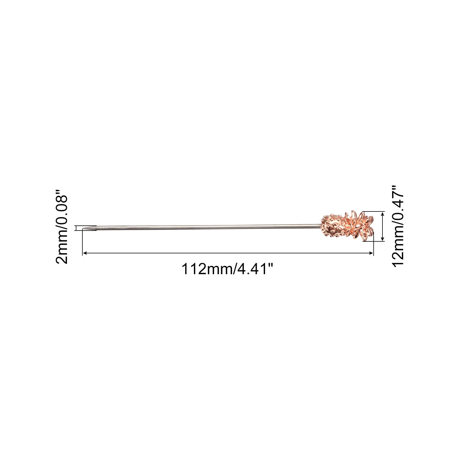 Metal Cocktail Toothpicks Pineapple Drink Picks Cocktail Skewers 5Pcs - 4.41