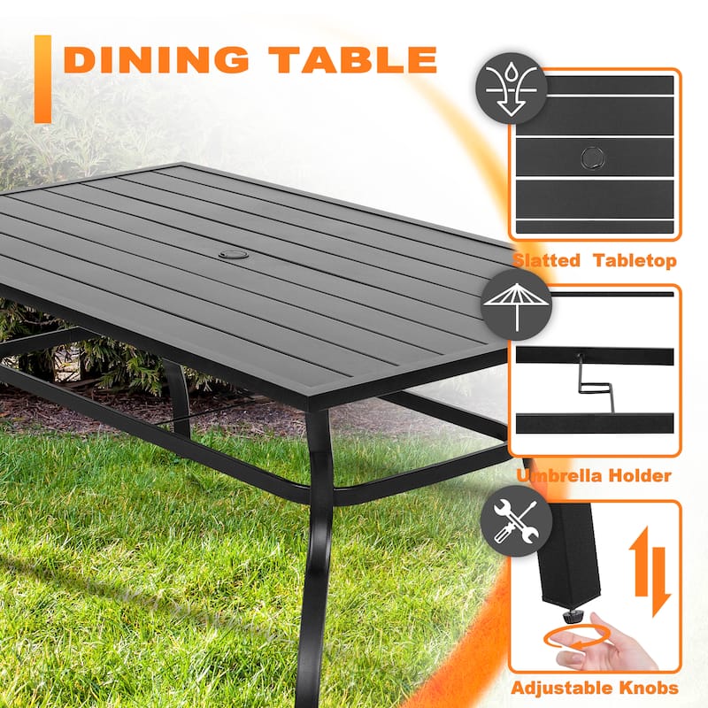 Outdoor Patio Bistro Set With Swivel Chairs