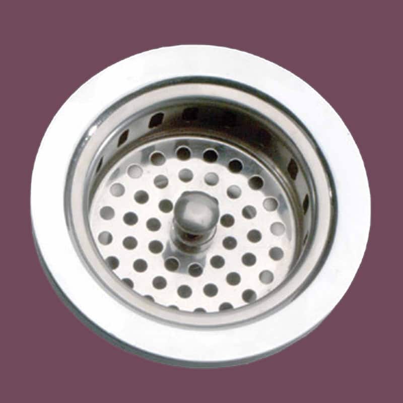 Kitchen Sink Strainer - 3-5/6" Dia. Solid Brass Chrome Finish Renovators Supply