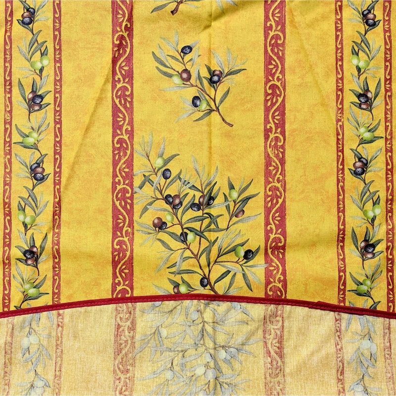 Wipeable Spill Resistant Provencal Cotton Cannes Collection Tablecloth