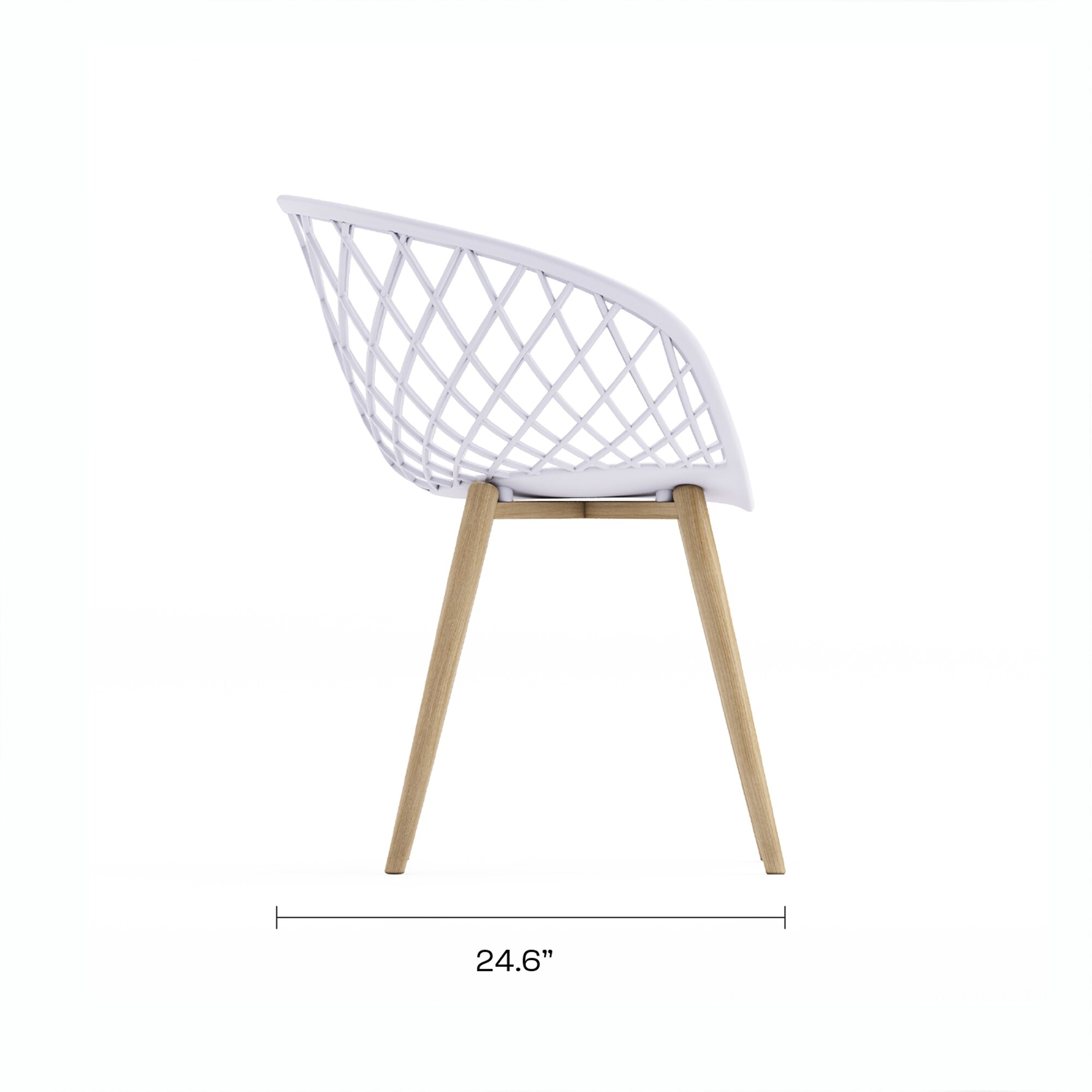 Kurv Set of 2 Indoor Outdoor Dining and Accent Chairs