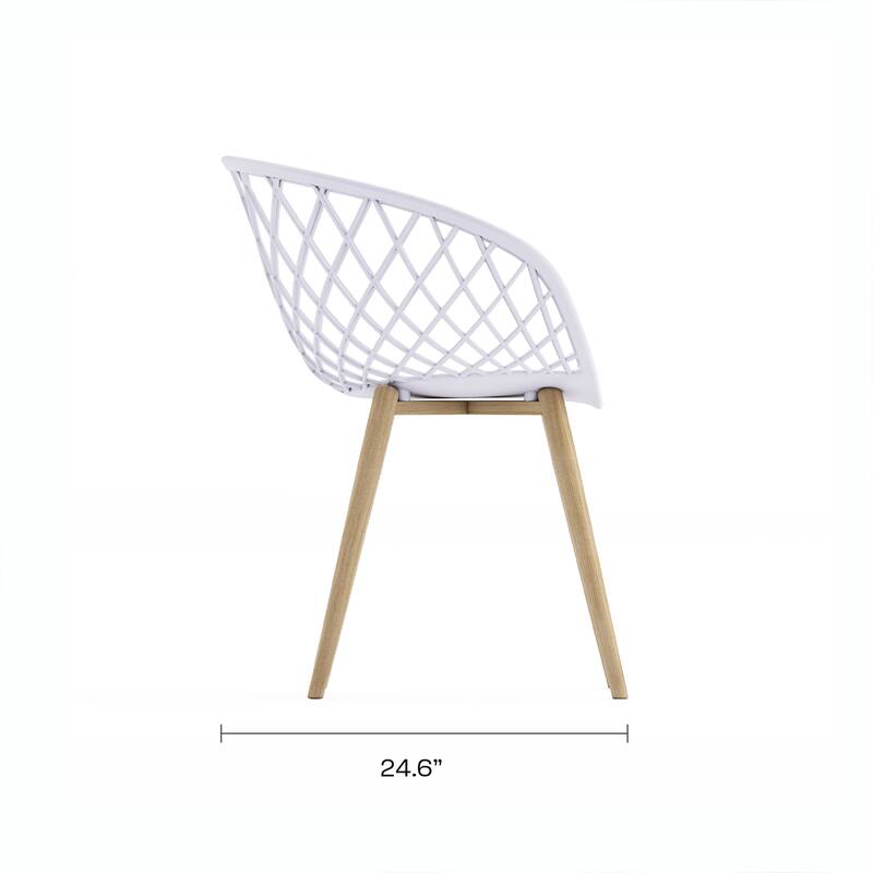 Jamesdar Kurv 3 Piece Mid-Century Modern Patio Chat Set