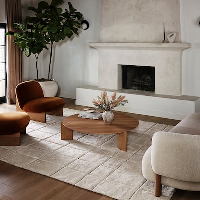Frenshe Interiors x Rugs USA Em Checked New Zealand Wool Area Rug