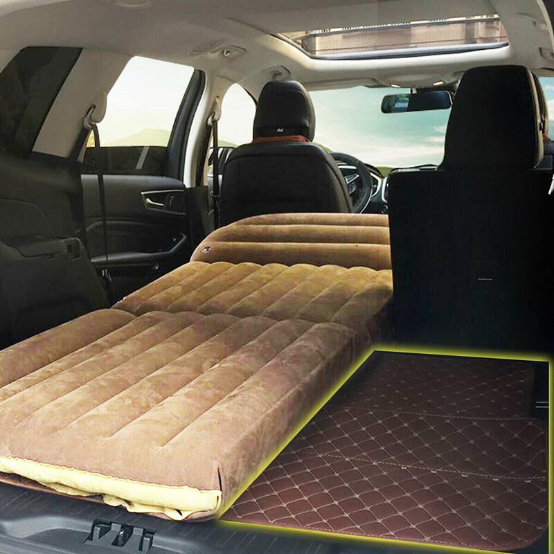 Camel Inflatable Car Mattress with Rapid Inflation and Waterproof Flocked Surface Camping and Travel