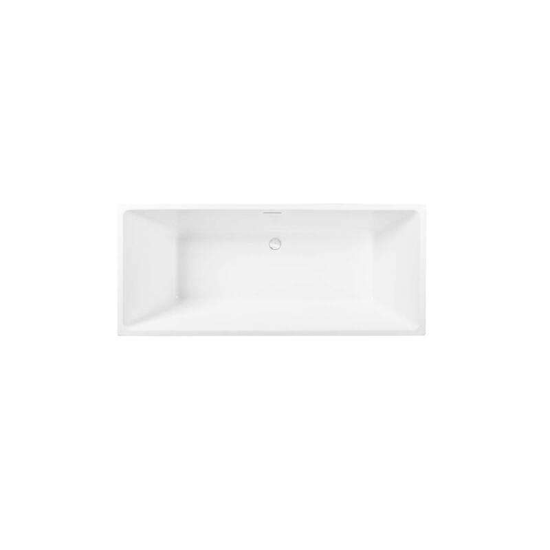 Timothy Soaking Rectangular Bathtub in Glossy White