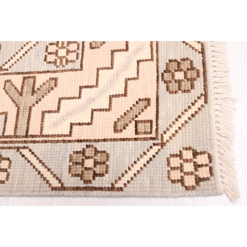 ECARPETGALLERY Hand-knotted Modern Oushak Navy Wool Rug - 8'2 x 10'0