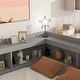 preview thumbnail 12 of 24, Modern Bed Frames with L-shaped Bookcases and Drawers