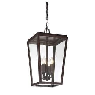 Savoy House Milton 4 Light 12" Wide Outdoor Taper Candle Pendant