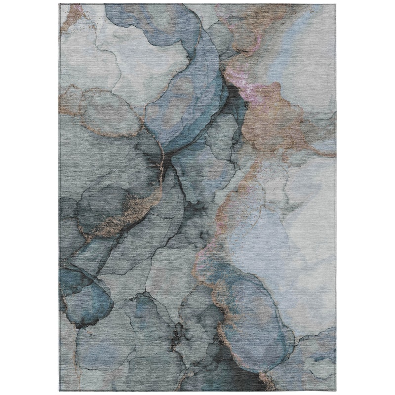 Machine Washable Indoor/ Outdoor Modern Brush Chantille Rug