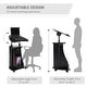 preview thumbnail 5 of 8, HOMCOM Height Adjustable Laptop Cart Rolling Mobile Podium Desk Stand with Swivel Top & Storage - Black