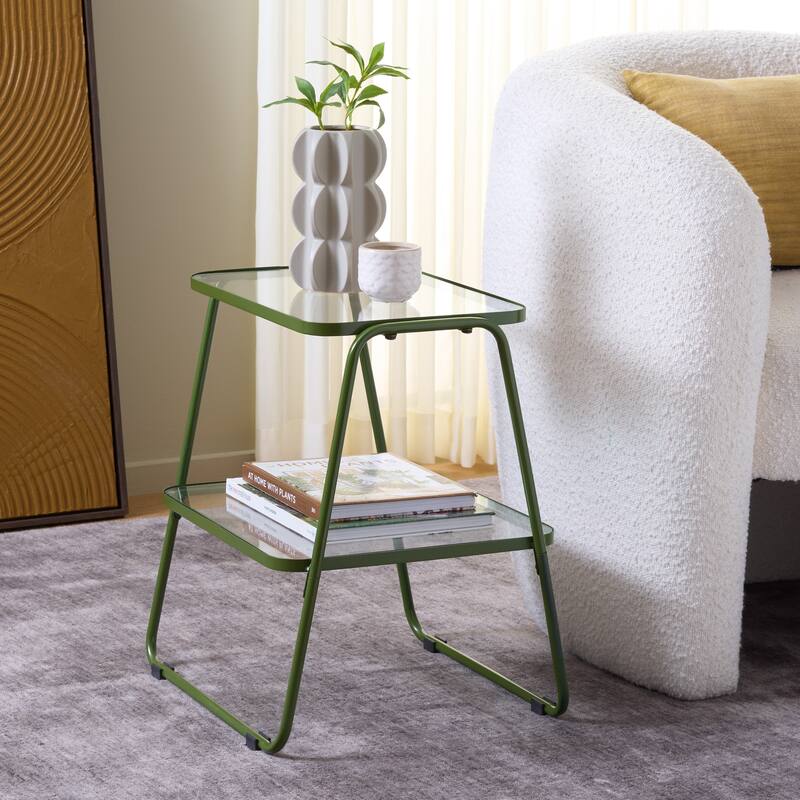 SAFAVIEH Home Zunia 2-Tier Accent Table - 17"W x 15"D x 19"H