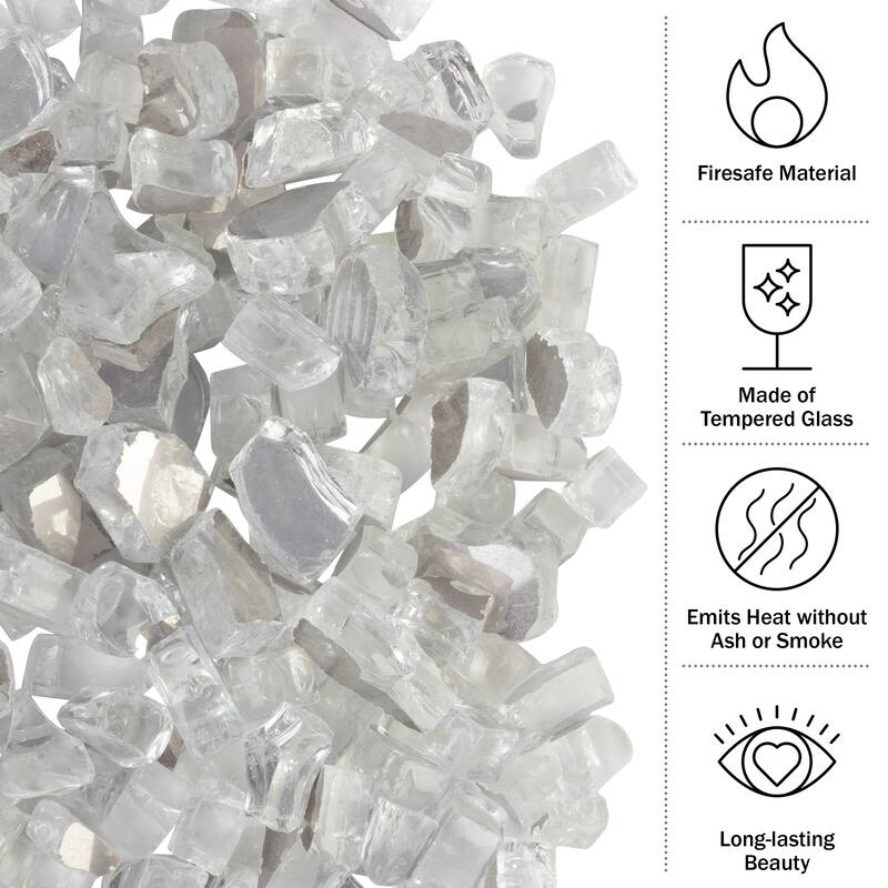 Pure Garden 10lbs Fire Pit Glass - Glass Rocks