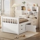 preview thumbnail 10 of 13, Twin Size Captain Platform Bed Frame w/Bookcase Headboard & 4 Drawers