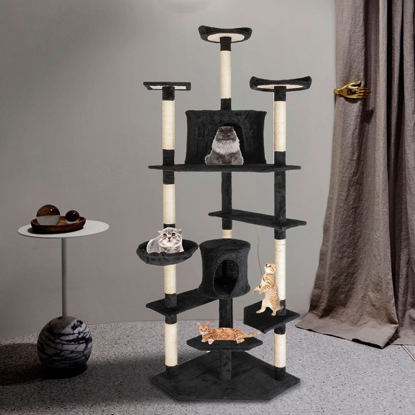 80" Sisal Rope Plush Cat Climb Tree Cat Tower. Opens flyout.