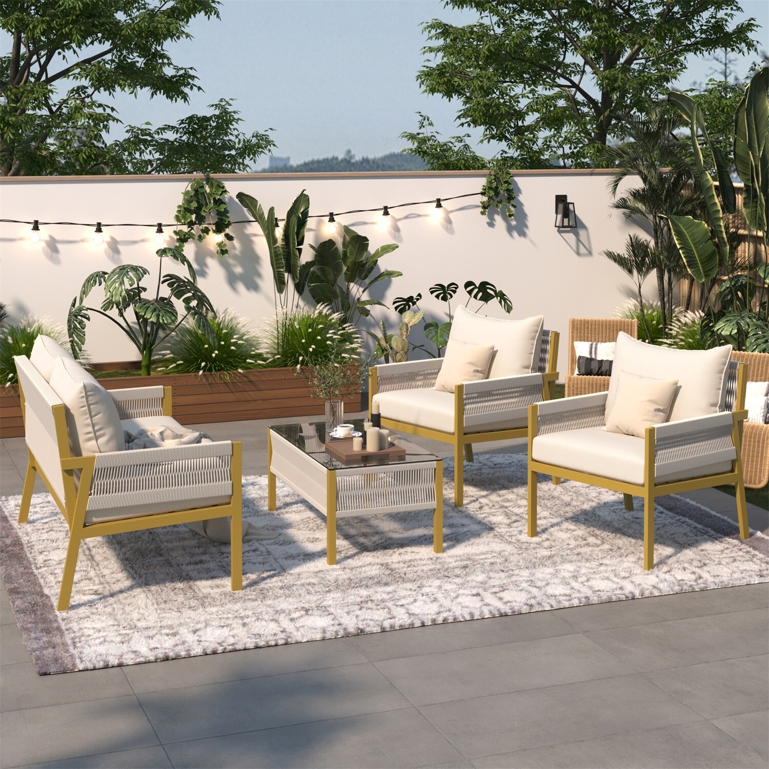 Merax 4 piece patio set outlet