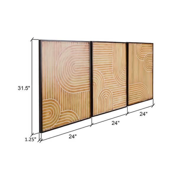 Elodie Modern Contemporary Wood Wall Panels - 31.5"H x 23.5"W x 1.25"D