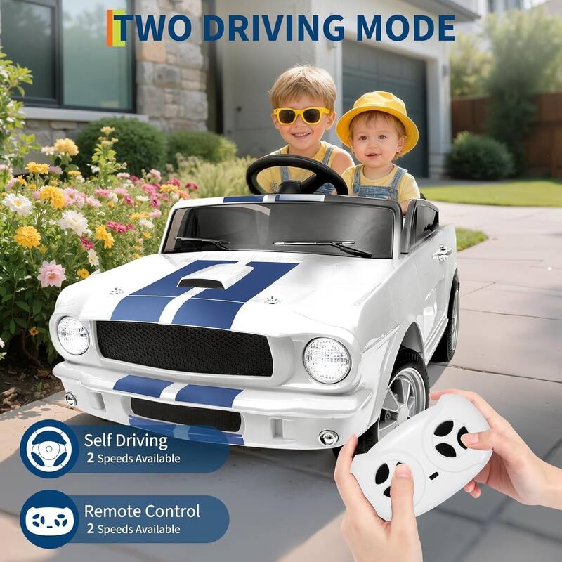 24V 2 Seater Ride on Licensed Shelby GT350 Ride on Toys for Kids Best Gift