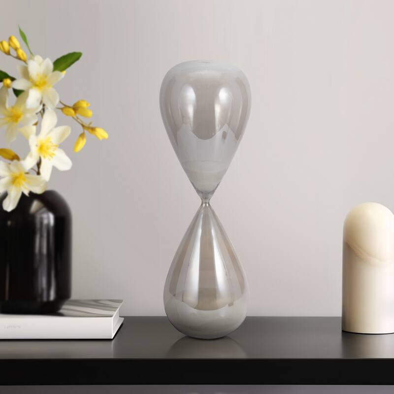 Contemporary Hourglass Sculpture for Home Decor - Stylish Decorative Object