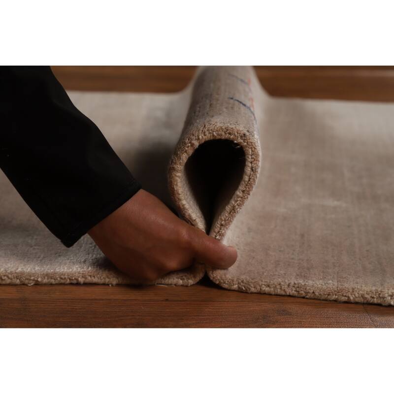 Tribal Gabbeh Indian Foyer Rug Handmade Silk Carpet - 3'0"x 5'0"