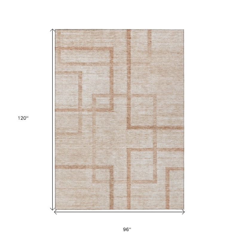 HomeRoots Geometric Transitional Rectangle Outdoor Rug