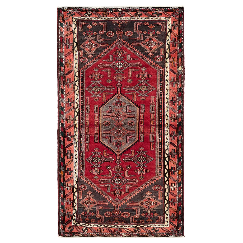 ECARPETGALLERY Hand-knotted Andelz Red Wool Rug - 3'7 x 6'6