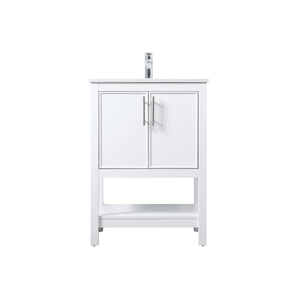 Elegant Lighting VF26624 Everett 24" Free Standing Single Basin Vanity