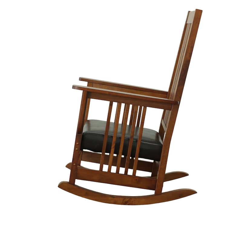 Carolina Living Chestnut Mission Rocker - Brown Upholstery