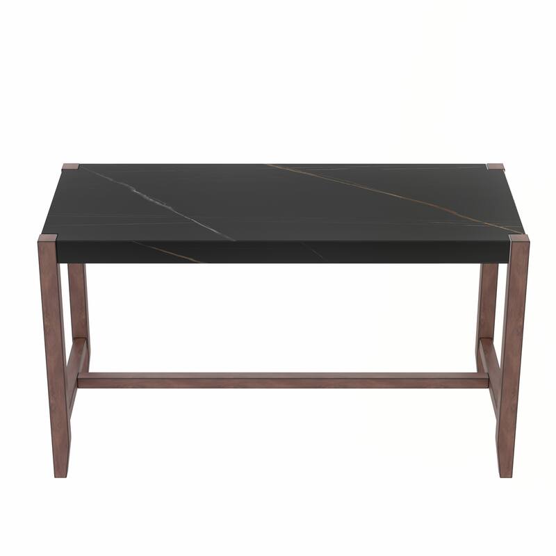 47.5 Inch Faux Marble Finish Counter Height Dining Table