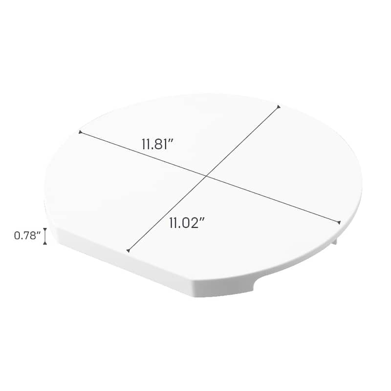 Yamazaki Home Round Magnetic Cutting Board, Polypropylene - L 11.02 x W 11.81 x H 0.79 inches