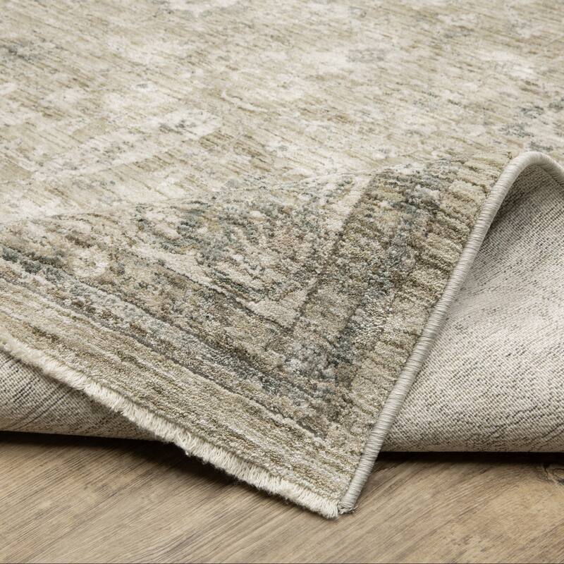 Amira Distressed Traditional Beige/ Grey Area Rug