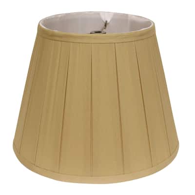 HomeRoots 16" Primrose Slanted Crimped Box Shantung Lampshade - 16