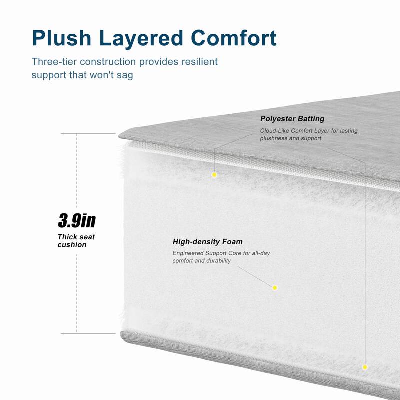 All-weather HIPS Outdoor Sofa Set with Detachable Cushions (Set of 5)