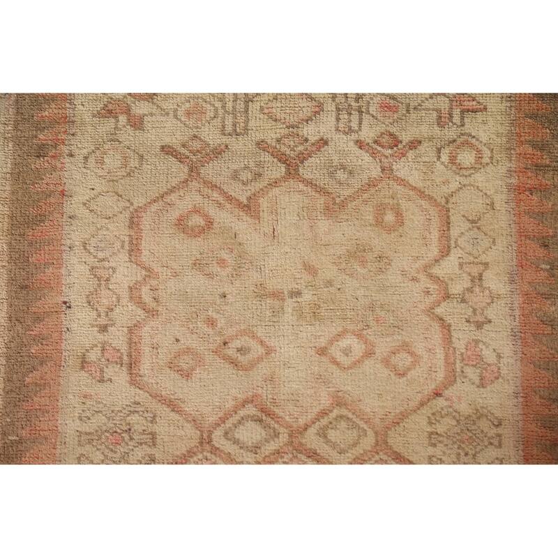 Ardebil Persian Antique Runner Rug Hand-Knotted Wool Carpet - 3'6" x 9'11"