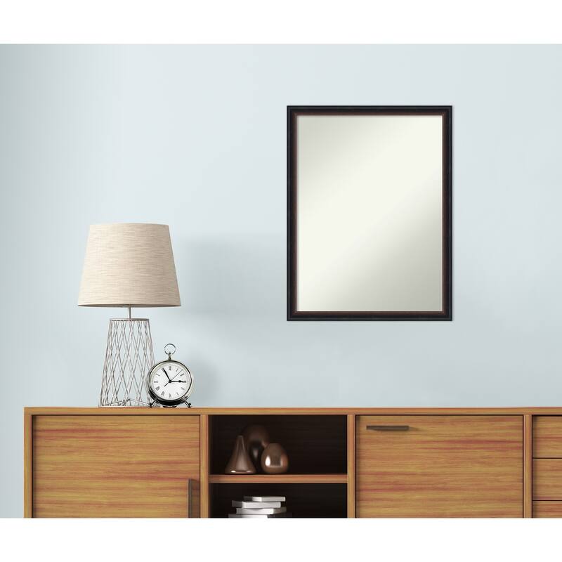 Salon Scoop Non-Beveled Wood Framed Wall Mirror