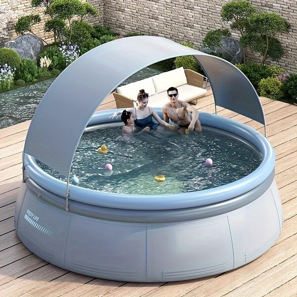 【551】グラビティー　POOL MODEL 36 Summer Waves 14-ft x 14-ft x 36-in Inflatable Top Ring Round