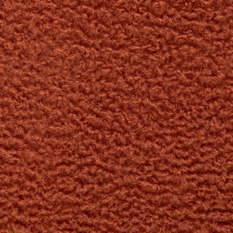 SEYNAR Modern Glam Teddy Fabric Upholstered Round Accent Chair with Flower Shaped Back Design Set of 2