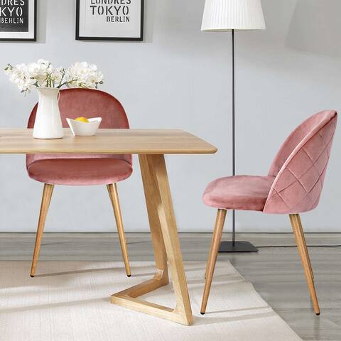 Carson Carrington Mid-Century Modern Velvet Dining Chair Set of 2