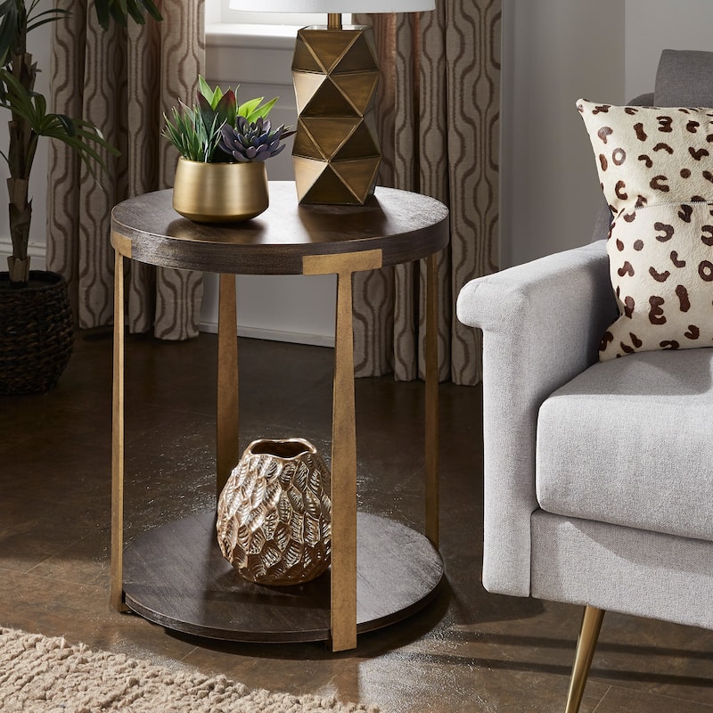 Jensen Wood and Metal T-Brace Tables by iNSPIRE Q Artisan