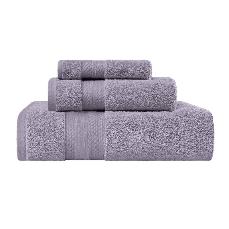 Superior Turkish Cotton 3 Piece Solid Plush Heavyweight Towel Set