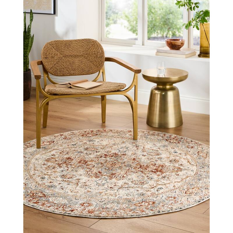 Livabliss Poem Traditional Area Rug - Cream - 9' x 12'2"