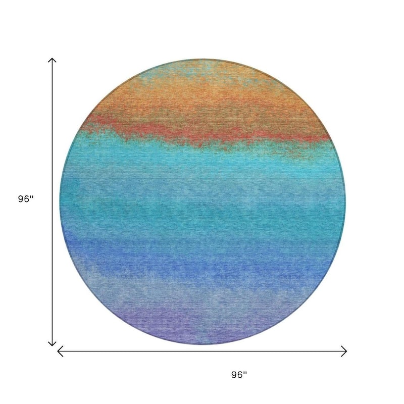 HomeRoots Ombre Transitional Rectangle Outdoor Rug