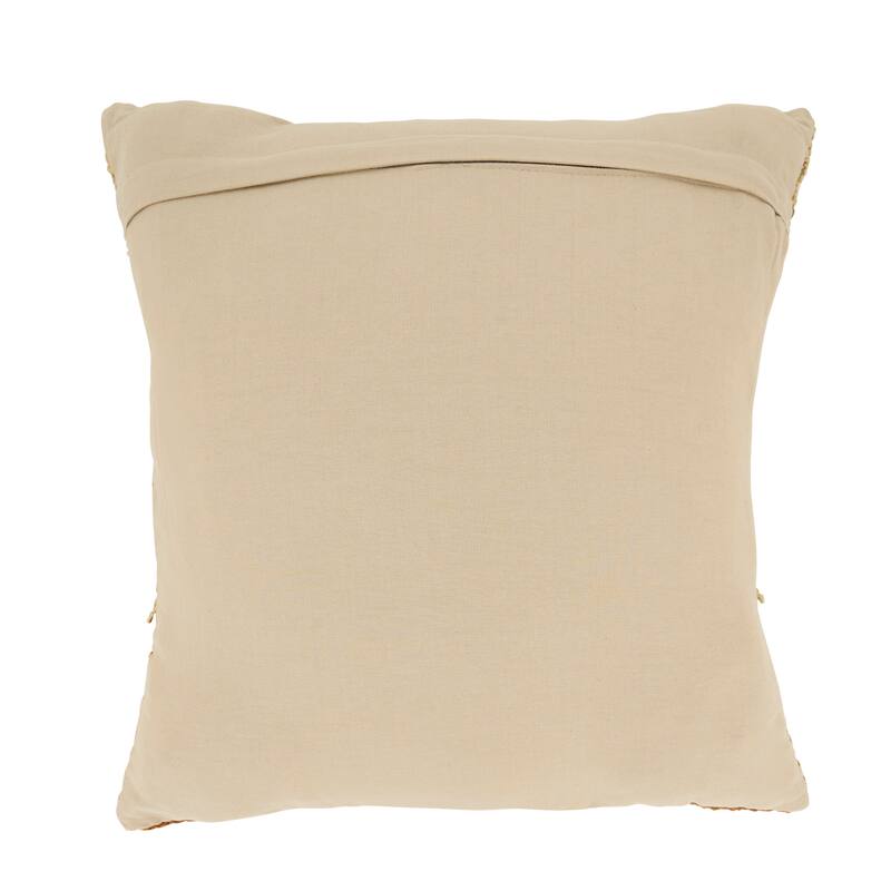 Two-Tone Fringe Throw Pillow