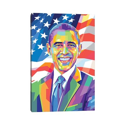 iCanvas "Barack Obama" by Dayat Banggai Canvas Print