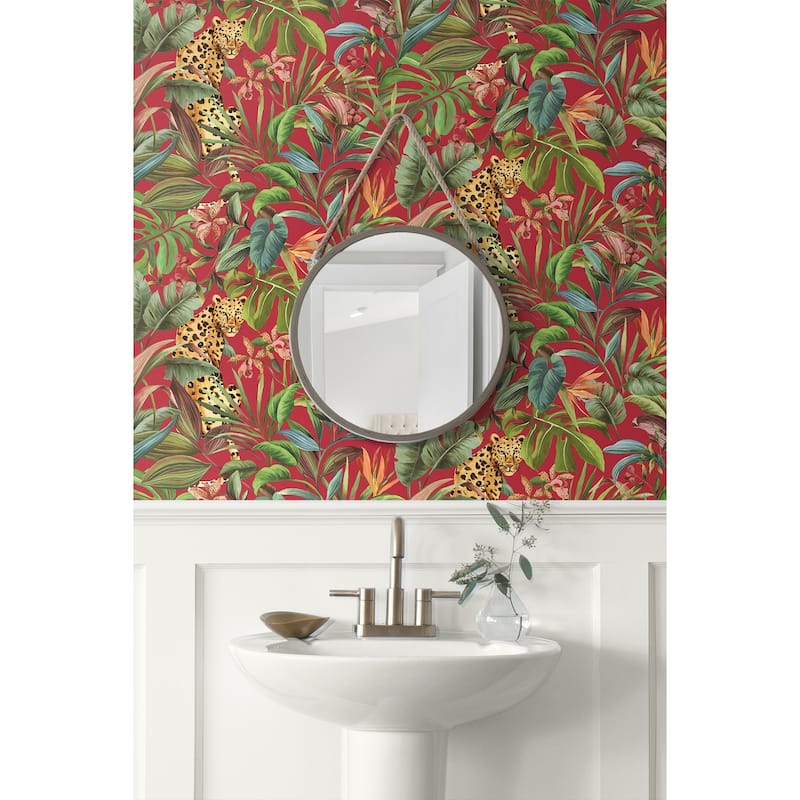 Daisy Bennett Designs Tropical Leopard Peel and Stick Wallpaper