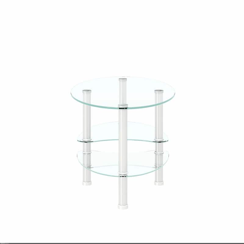 Oval Glass Coffee Table
