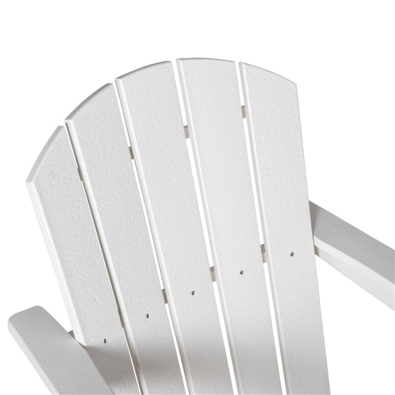 Reclining Adirondack Chair with Wide Armrests and Slatted Design for Outdoor Spaces - 29.5" W x 34.25" D x 35.5" H