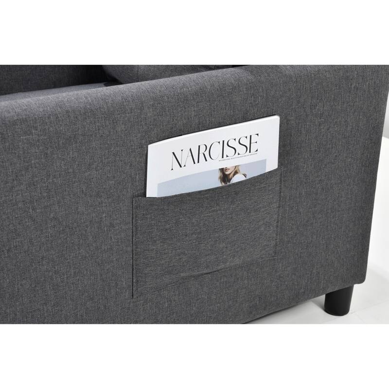 Single Sofa Bed with Pullout Sleeper with 1pc Lumbar pillow